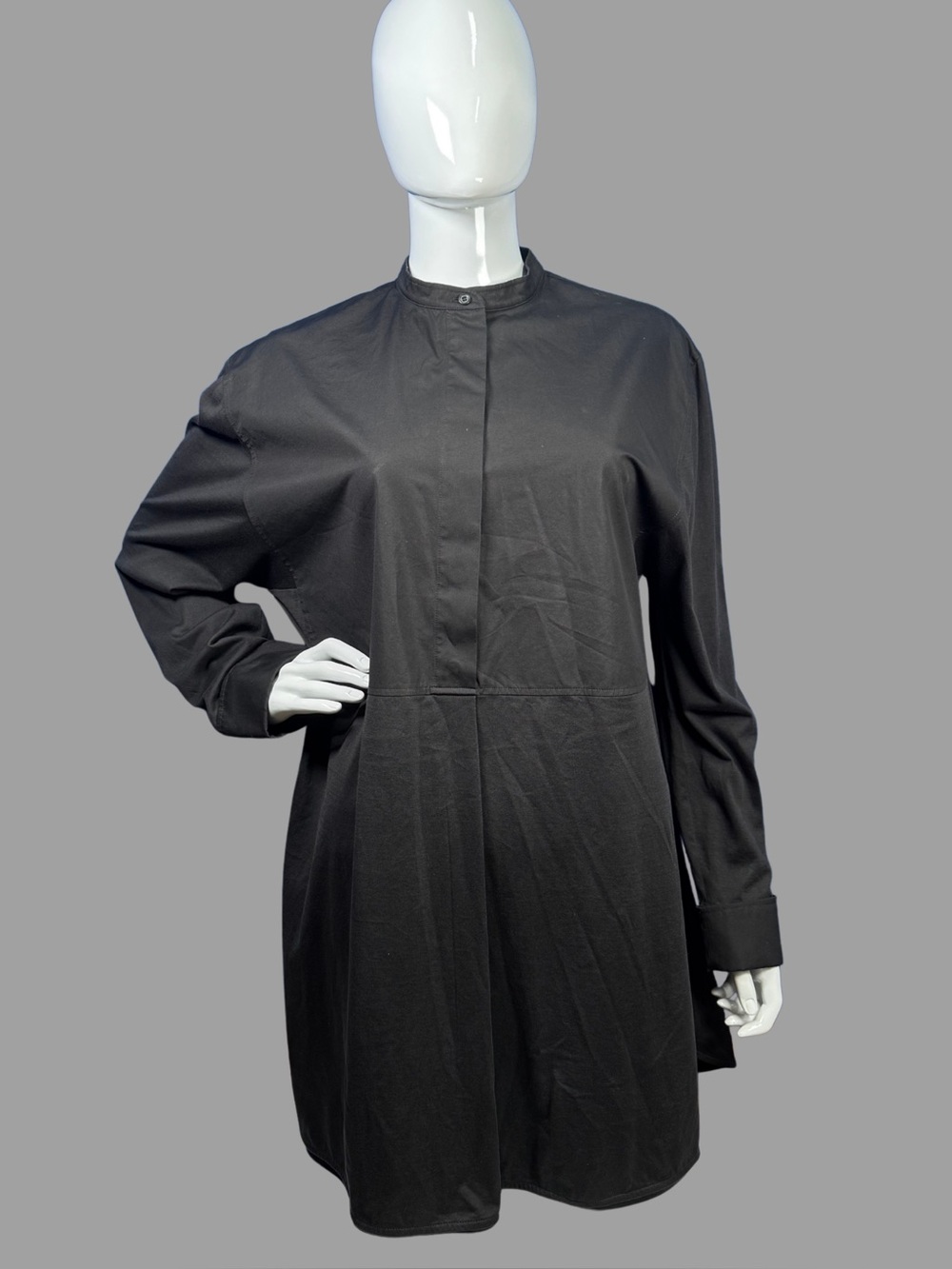 COS Black Long Sleeve Shirt Dress
